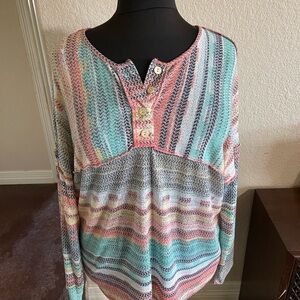 Haptics Multicolor Striped Sweater